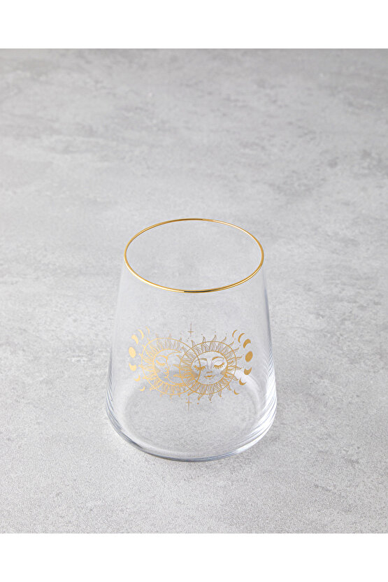 Talisman Mysterious Cam 2li Bardak 380 ml Şeffaf-Gold