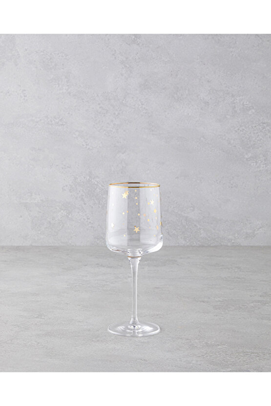 Talisman Star Cam 3lü Kadeh 320 ml Şeffaf-Gold