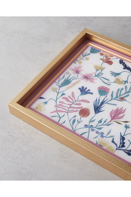 Alan Dekoratif Tepsi 30x42 cm Multicolor