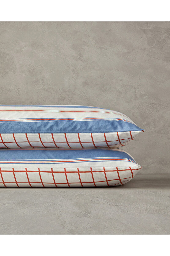 Natural Lines 2Li Yastık Kılıfı Mavi