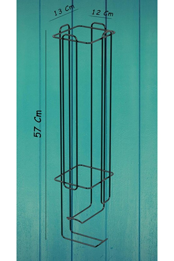 Yapışkanlı Yedekli Wc Kağıtlık Metal Tuvalet Kağıtlığı - Siyah