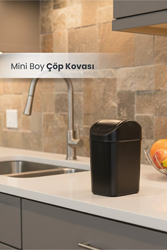 Tezgah Üstü Pratik Mini Çöp Kovası 2,7 LT.