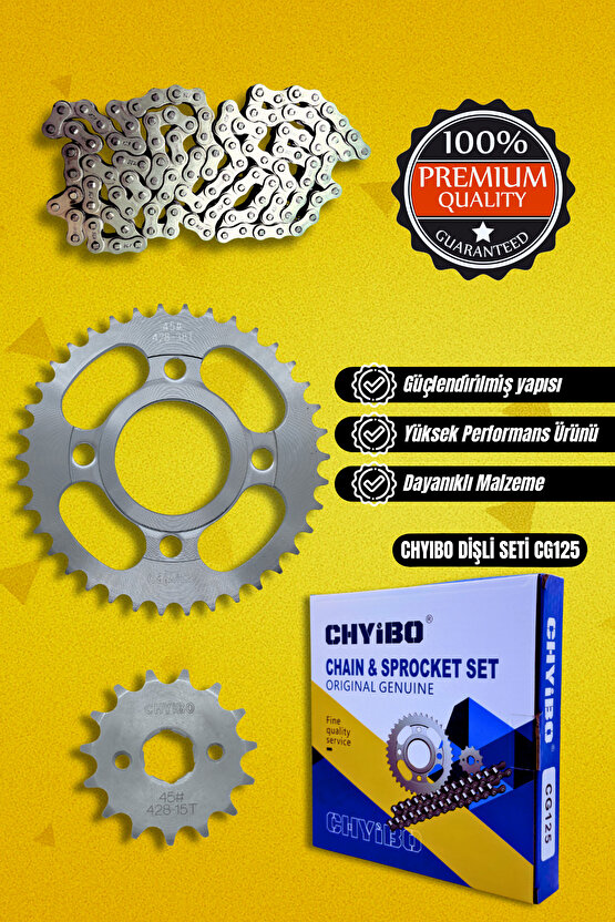 Cg 125 150 200 Zincir Dişli Seti Agk-125 1538110 Telli Chyibo