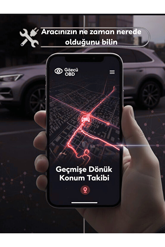 OBD Girişi Araç GPS Takip Cihazı Uyumlu Sistemi Anlık Konum Geçmişe Dönük Konum Takibi Geofence