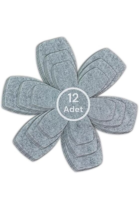 Beylini 12&Apos;Li Set Tava Tencere Koruyucu Ve Düzenleyici Keçesi (Gri)