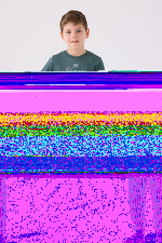 Erkek Çocuk Mavi Uzun Kol Pijama Takım