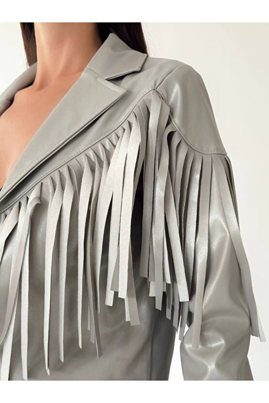 SAÇAKLI DERİ CEKET PANTOLON TAKIM