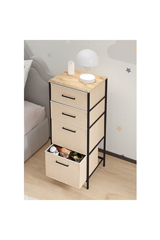 Çocuk 4 Çekmeceli Komodin Sehpa