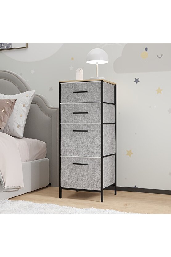 Çocuk 4 Çekmeceli Komodin Sehpa