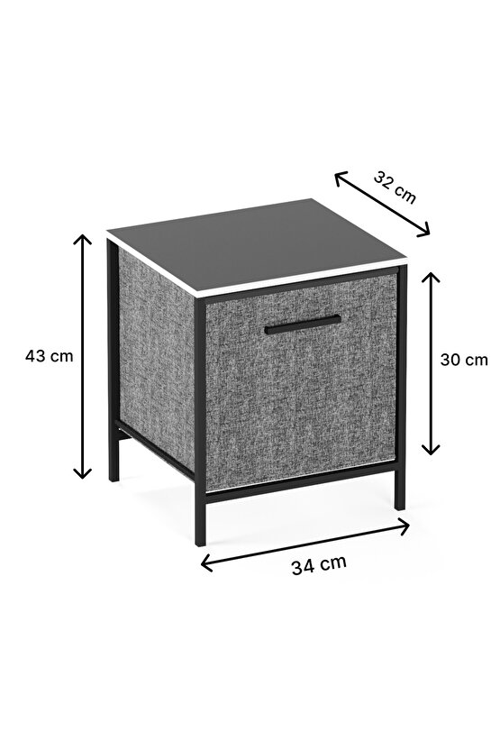 Çocuk Dolap 1 Çekmeceli Komodin Sehpa Çam 1598