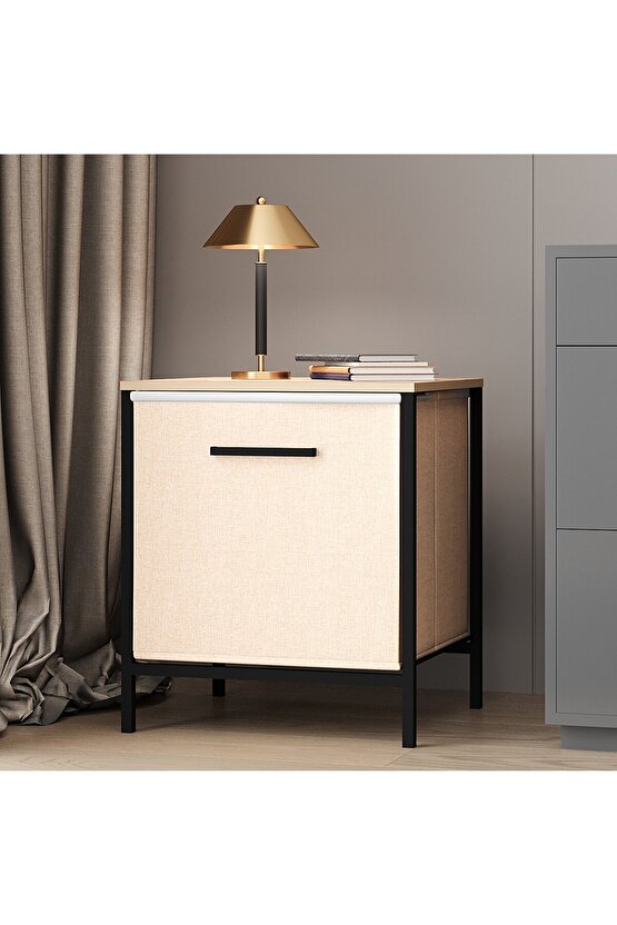 Çok Amaçlı Dolap 1 Çekmeceli Komodin Sehpa