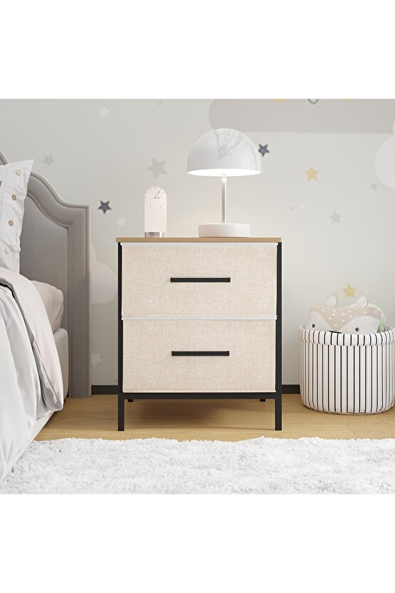 Çocuk Dolap Komodin 2 Çekmeceli Sehpa