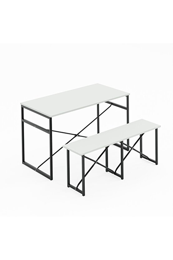 Masa Takımı Bench Bank Masa Seti 120x60  Masa Mutfak Masası Yemek Masası