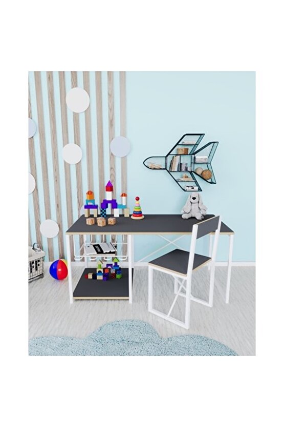 Çocuk Çalışma Masası ve Sandalyesi Oyun Etkinlik Aktivite Masası