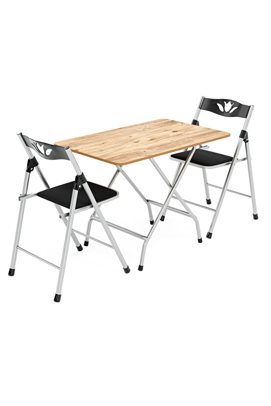 Katlanır Mutfak Masa ve 2 Adet Sandalye Takımı 50x80