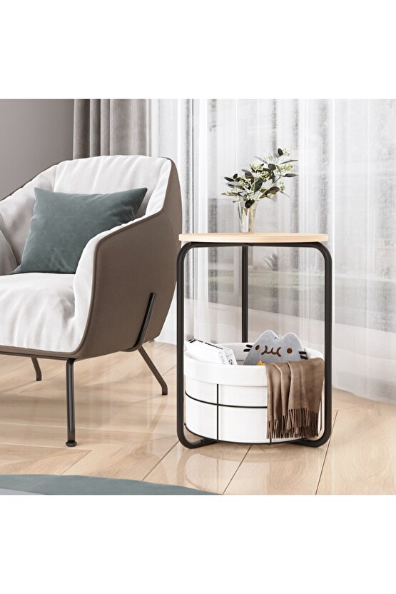 Çantalı Orta Sehpa  Yan Zigon Sehpa Çam 1557