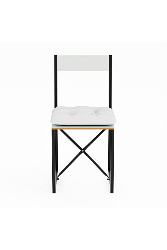 Mutfak Sandalyesi Mİnderli Salon Balkon Atlantik Sandalye Beyaz 1498