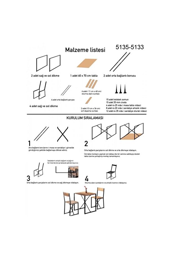 Mutfak Sandalyesi Salon Balkon Atlantik Sandalye Füme 1419