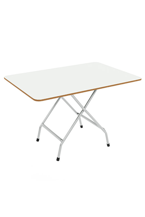 60x90 Beyaz Katlanır Masa Ve 4 Adet Sandalye Seti 1129