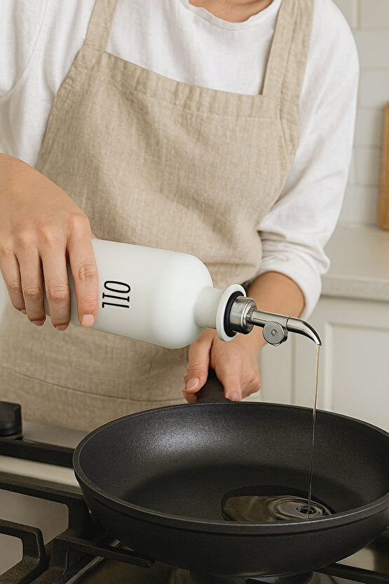 2Li Akıllı Otomatik Kapaklı Cam Yağlık Sirkelik Seti 500 ml