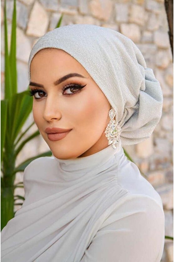 Gümüş Çağla Hazır Türban