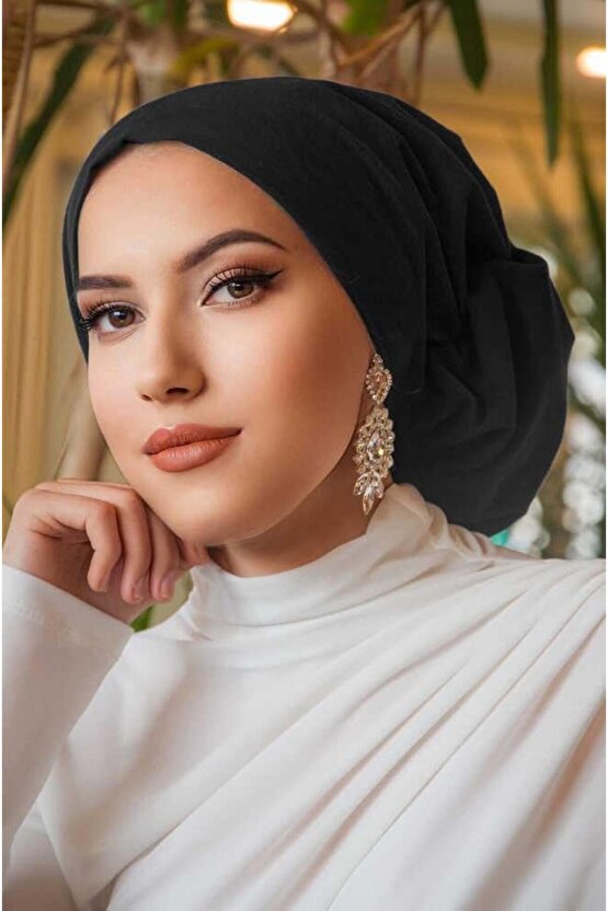 Siyah Çağla Hazır Türban