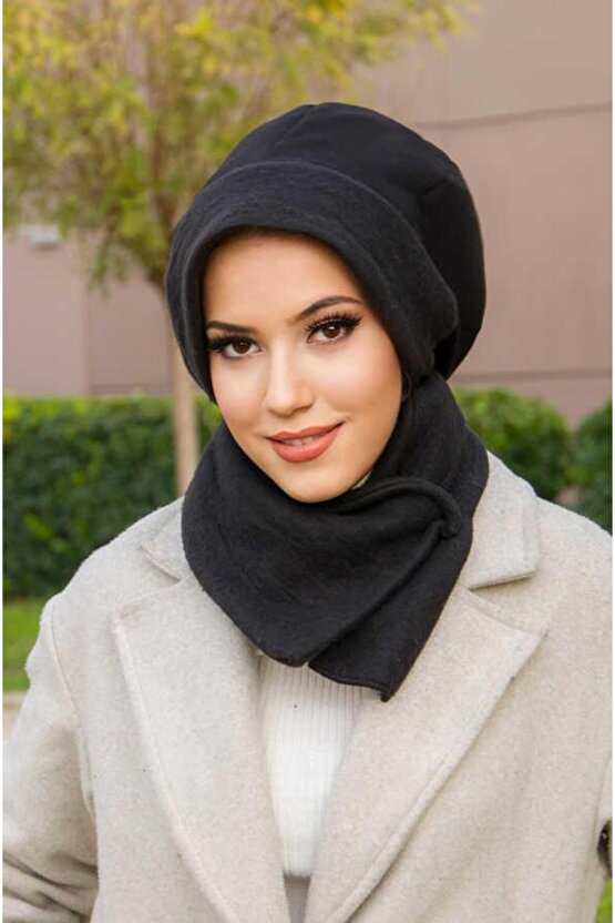 Siyah Şardonlu Tesettür Bere Ve Etol Takım