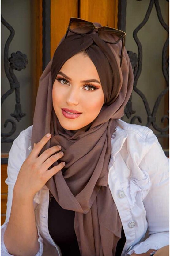 Vizon Kahve Burgu Hazır Şal
