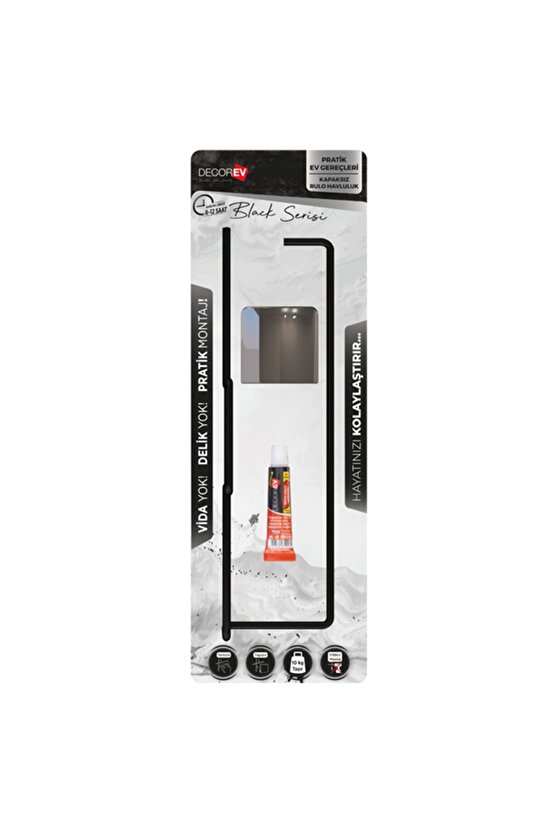 Decorev Süper Yapışkanlı Metal Yapıştırıcılı Siyah Rulo Havluluk Dc-5057