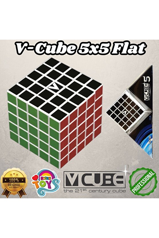 Orijinal V-Cube 5x5 Flat Küp - V-Cube Küp - Zeka Küpü - 5x5 Flat Küp - Akıl Küpü - Akıllı Küp -VCube