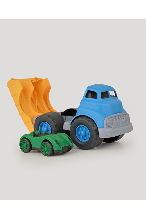 Lüx Mavi Büyük Çekici Kamyon - Plastik Çekici - Kırılmaz Oyuncak - Kırılmaz Çekici - Çekici Oyuncakl