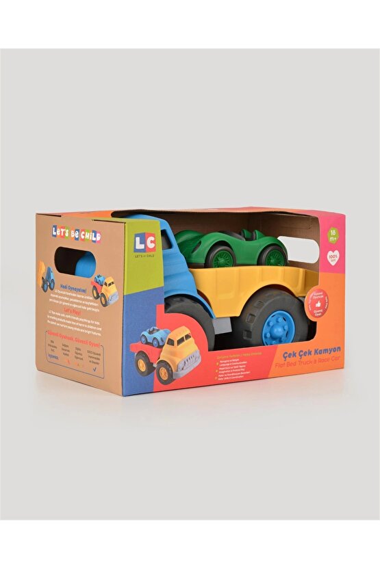 Lüx Mavi Büyük Çekici Kamyon - Plastik Çekici - Kırılmaz Oyuncak - Kırılmaz Çekici - Çekici Oyuncakl