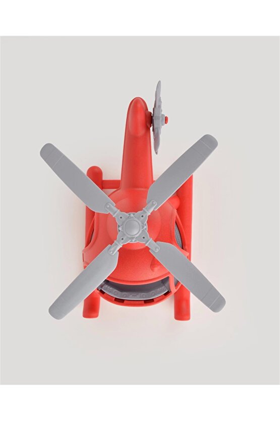 Lüx Kırmızı Büyük Helikopter - Plastik Helikopter - Kırılmaz Oyuncak - Kırılmaz Helikopter - Helikop