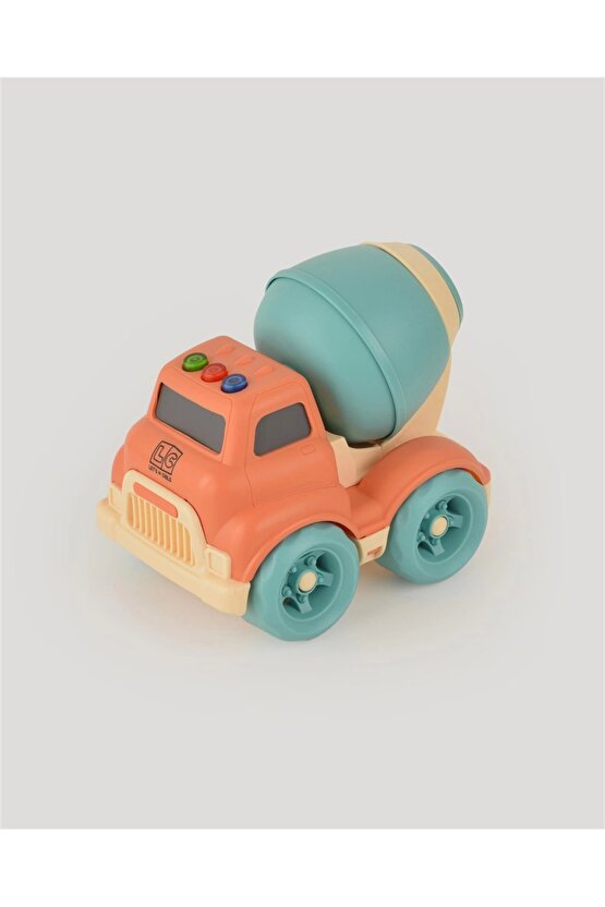 Lüx Somon Sesli Ve Işıklı Minik Mikser - Plastik Mikser - Kırılmaz Oyuncak - Kırılmaz Çimento Mikser