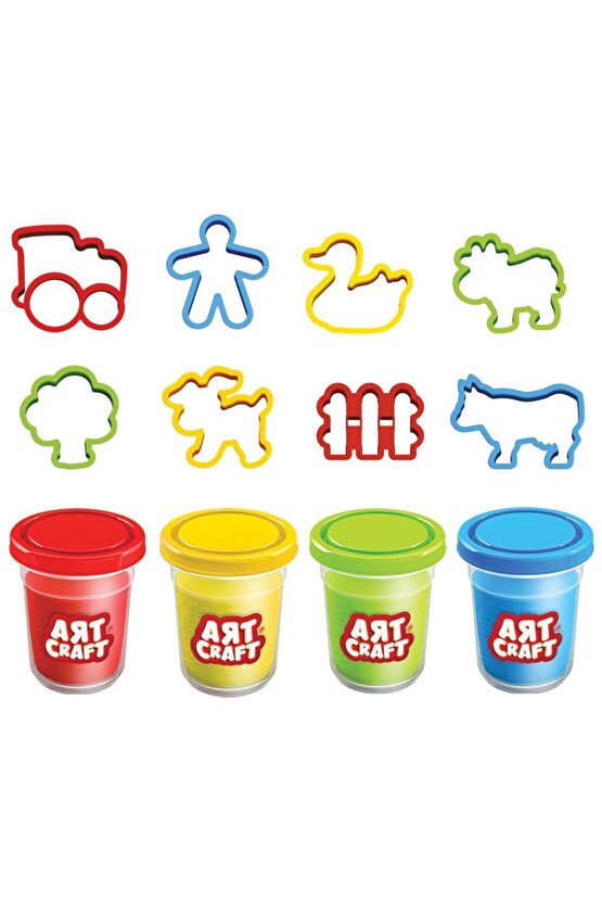 Hayvanlar Oyun Hamuru Sepeti - Oyun Hamuru Seti - Hamur Setleri - Hamur Kalıpları