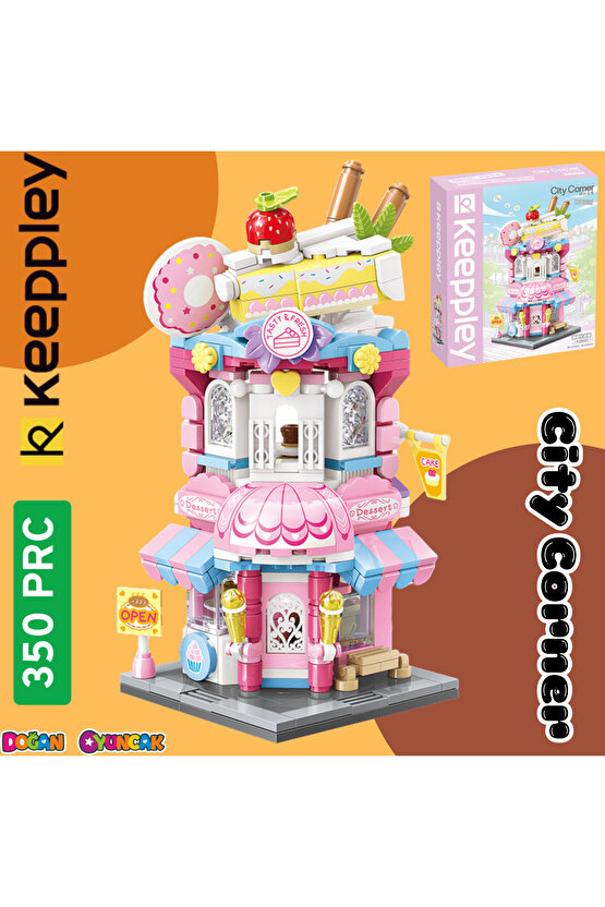 Mikro Blok Kapkek Dükkanı 350 Parça - Lego Setleri - Keeppley Mini Lego - Cup Cake Lego - Keeppley L