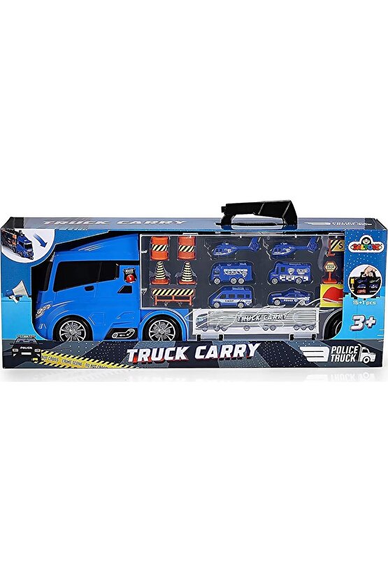 Rampalı Polis Tır Seti - Polis Taşıyıcı Tır - Kaydıraklı Kamyon - Araç Yol Seti - Tır Yol Seti - Oyu