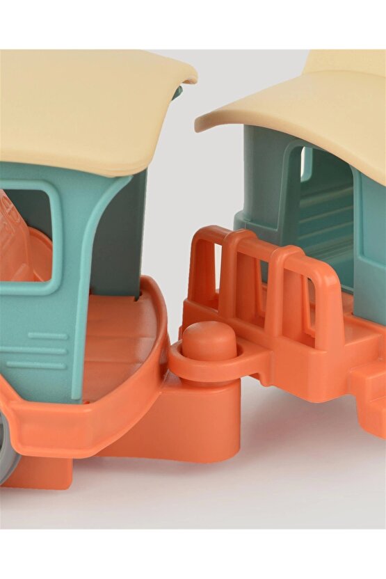 Lüx Somon Sevimli Tren Tren Seti - Plastik Tren - Kırılmaz Oyuncak - Kırılmaz Tren - Tren Oyuncaklar