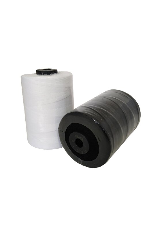 KOZALI MARKA 30 Adet 120 Numara Siyah Polyester Dikiş İpliği 5000 Metre