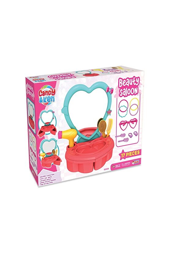 Candy & Ken Güzellik Salonu - Güzellik Setleri - Kuaför Oyuncak Seti - Makyaj Seti