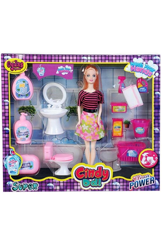 Cindy Doll Süper Clean Power Oyuncak Seti