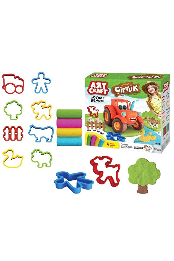 Çiftlik Hamur Seti (200 Gr.) - Oyun Hamuru Seti - Hamur Setleri - Hamur Kalıpları