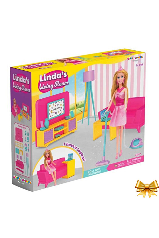 Lindanın Oturma Odası - Oturma Odası Oyuncak - Oturma Odası Seti - Barbie Oturma Odası