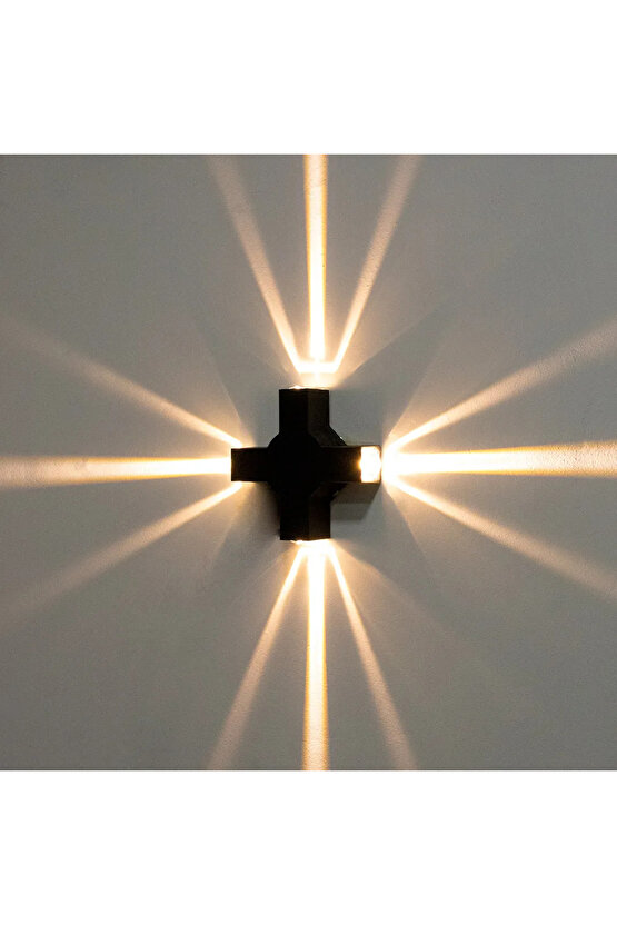 Elektrikle Çalışır, 4 Watt, Modern Tasarım İç ve Dış Mekan Duvar Apliği, 3200 Kelvin, 220V Led Aplik