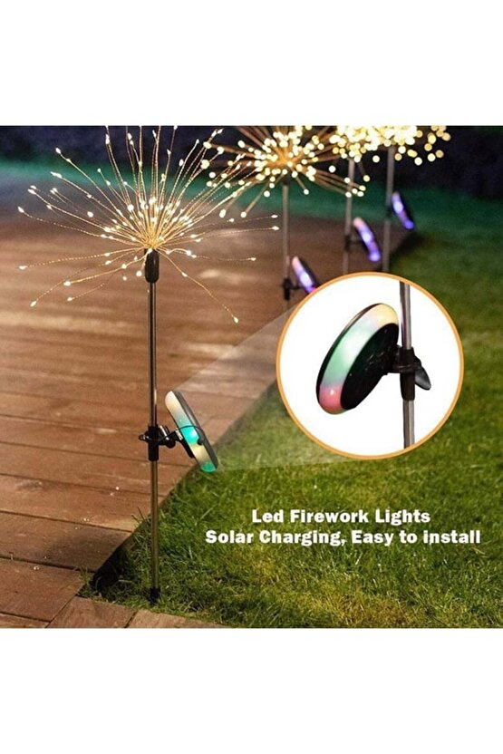 Güneş Enerjili, 10 Watt, 3200K Gün Işığı, Çiçek Demeti Solar Bahçe Artmatürü, Kaiteli Solar Armatür