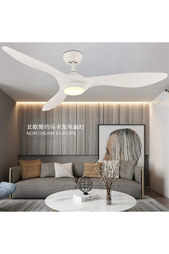 40 Watt, 3 Işık Modlu, 6 Kademeli, Kumandalı, Çok Şık ve Kaliteli Tavan Vantilatörü Ledli Vantilatör