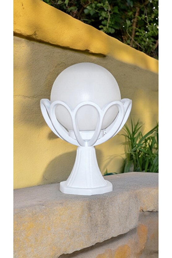 E27 Duylu Dekoratif Set Üstü Armatür, Bahçe Duvar Aydınlatma Apliği, Papatya Bahçe Duvar Armatürü