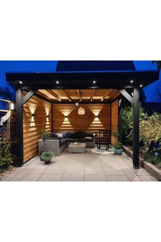 4 Watt AMBER Işık Ledli Dekoratif Işık Süzmeli İç ve Dış Mekan Aplik, Modern Armatür, Şık Armatür