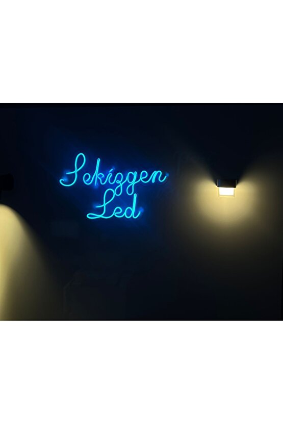 SEKİZGEN LED TEK YÖNLÜ 6 WATT GÜNIŞIĞI DIŞ VE İÇ MEKAN UYUMLU APLİK