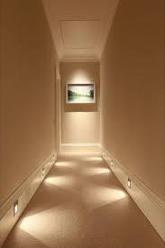 (SENSÖRSÜZ)Kare 3 Watt Ledli Günışığı Koridor Ve Adım Aydınlatma YERLİ (220V Elektrik ile çalışır)